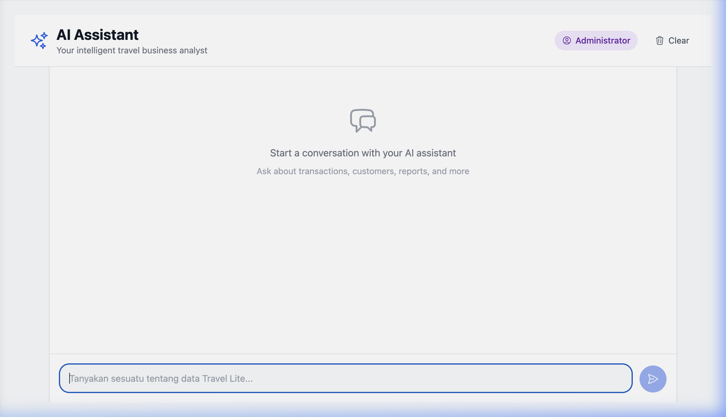 Tampilan Awal AI Chat
